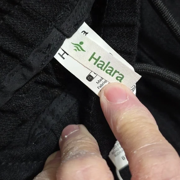 NWT Halara Womens Pants Black Wide Leg Elastic/Drawstring Pockets Lightweight XL - Picture 6 of 12